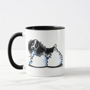 Black White Parti Cocker Spain Mugg