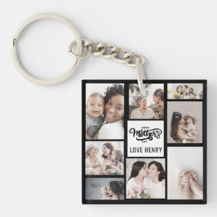 Black White Photo Collage Gift Lycklig Mors dag
