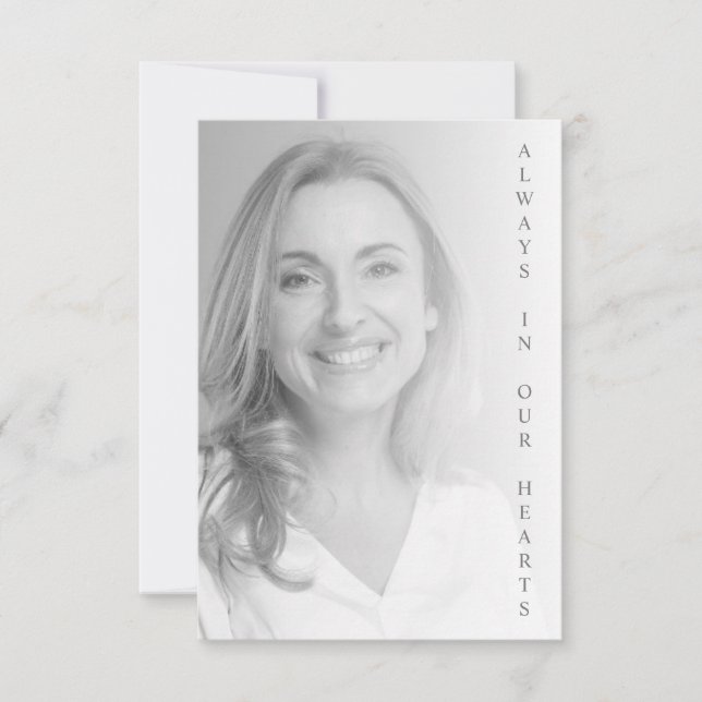 Black & White Photo for Memorial Service (Framsida)