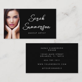 Black White Photo Makeup Visitkort
