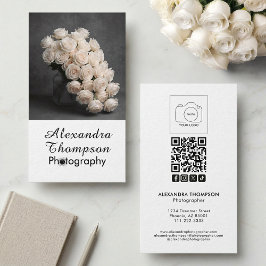 Black White Photo Photographer Business Card Visitkort