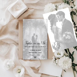 Black & White Photo Wedding Invitation | Elegant  Inbjudningar