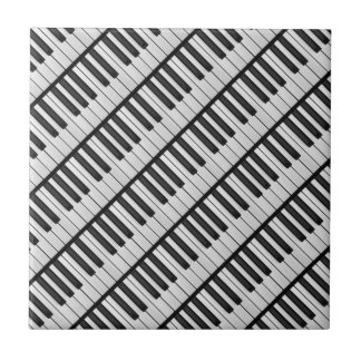 Black & White Piano Nycklar Kakelplatta