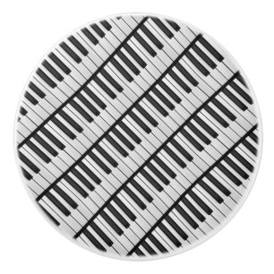 Black & White Piano Nycklar Knopp