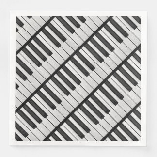 Black & White Piano Nycklar Pappersservett