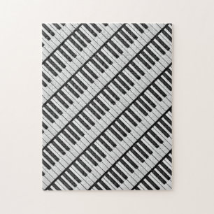 Black & White Piano Nycklar Pussel