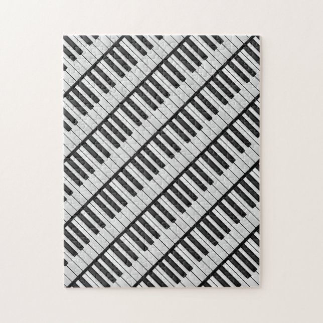 Black & White Piano Nycklar Pussel (Vertikal)