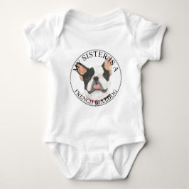 Black & White Pied Fransk Bulldog Big Sister T Shirt