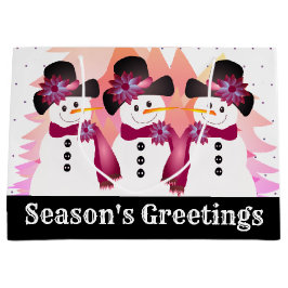 Black White Pinks Burgundy Snögubbe