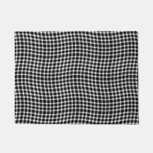 Black White Plaid Checker Seamless Pattern