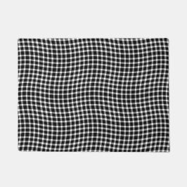 Black White Plaid Checker Seamless Pattern
