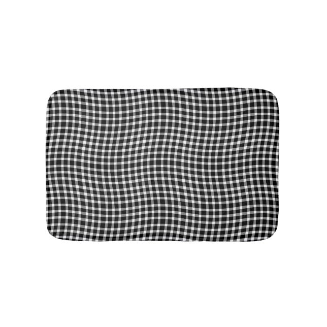 Black White Plaid Checker Seamless Pattern Badrumsmatta (Framsidan)