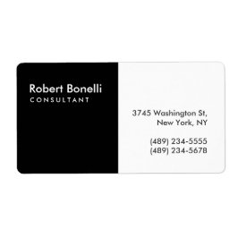 Black White Plain Modern Consultant Fraktsedel