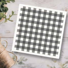 Black & White Play Gingham Pappersservett