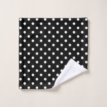 Black & White Polka Dot Modern Abstrakt Mönster