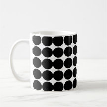 Black & White Polka Dot Mugg