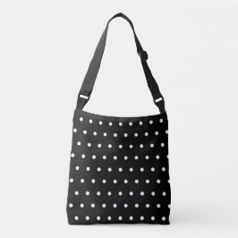 Black White Polka dots Axelväska