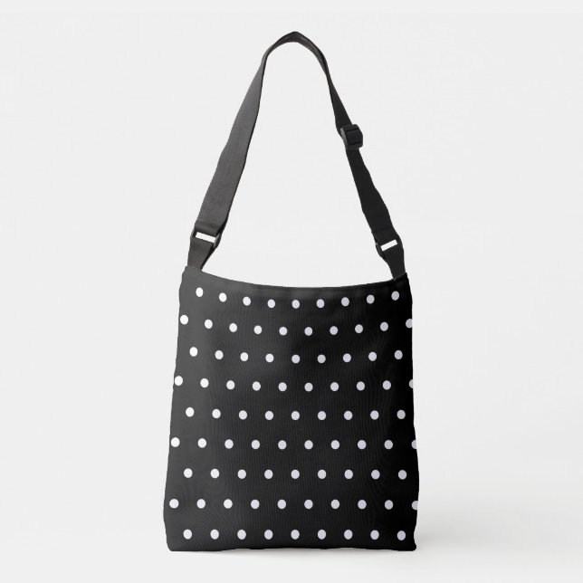 Black White Polka dots Axelväska (Framsida)