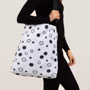 Black White Polka dots Axelväska