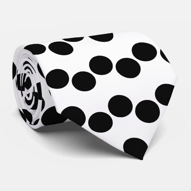 Black White Polka dots Mönster Slips (Rullad)