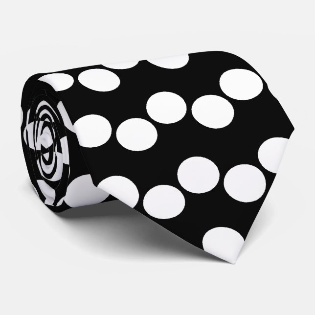Black White Polka dots Mönster Slips (Rullad)