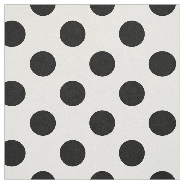 Black White Polka-dots Mönster Tyg (Provkarta)