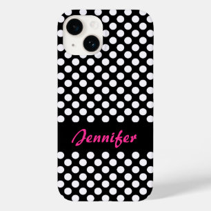 Black White Polka dots Personlig Namn