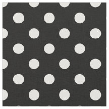 Black White Polka dots Textile