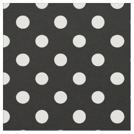 Black White Polka dots Textile Tyg