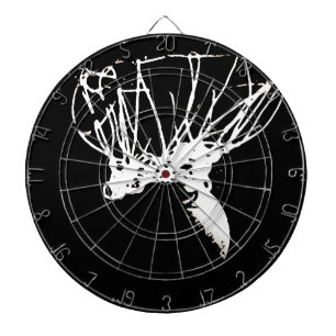 Black White Pop Art Basketball Darttavla