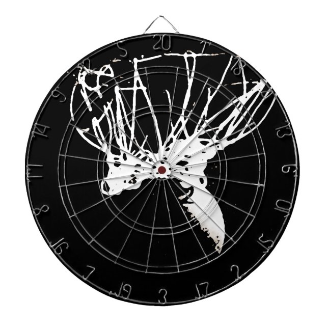 Black White Pop Art Basketball Darttavla (Framsidan)