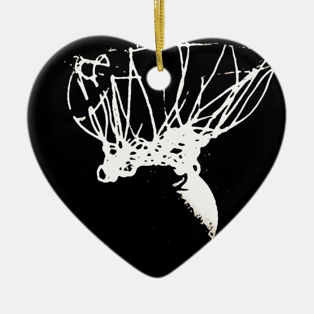 Black White Pop Art Basketball Julgransprydnad Keramik (Framsidan)