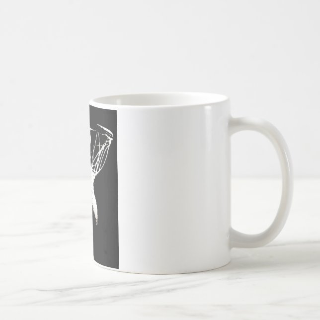 Black White Pop Art Basketball Kaffemugg (Höger)