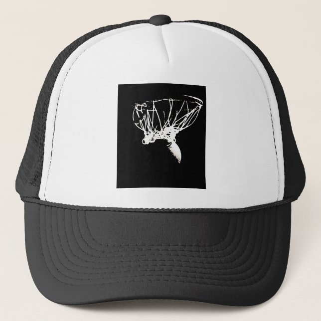 Black White Pop Art Basketball Keps (Framsida)