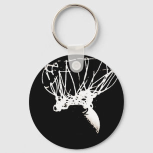 Black White Pop Art Basketball Nyckelring