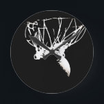 Black White Pop Art Basketball Rund Klocka<br><div class="desc">Basketball-spel-pop Art Stil-teckning - populär sportfotografi</div>