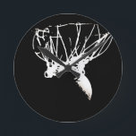 Black White Pop Art Basketball Rund Klocka<br><div class="desc">Basketball-spel-pop Art Stil-teckning - populär sportfotografi</div>