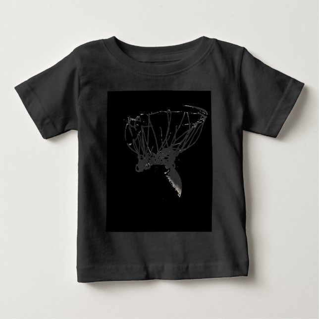 Black White Pop Art Basketball Tee (Framsida)