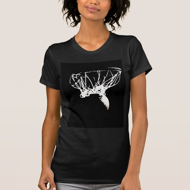 Black White Pop Art Basketball Tee (Framsida)