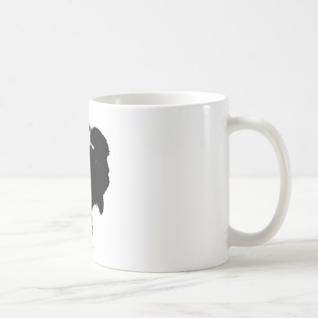 Black & White Pop Art Bison Buffalo Kaffemugg (Höger)