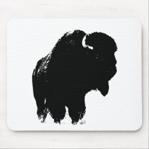 Black & White Pop Art Bison Buffalo Musmatta