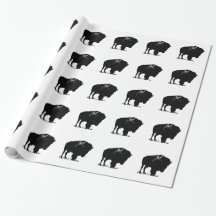 Black & White Pop Art Bison Buffalo