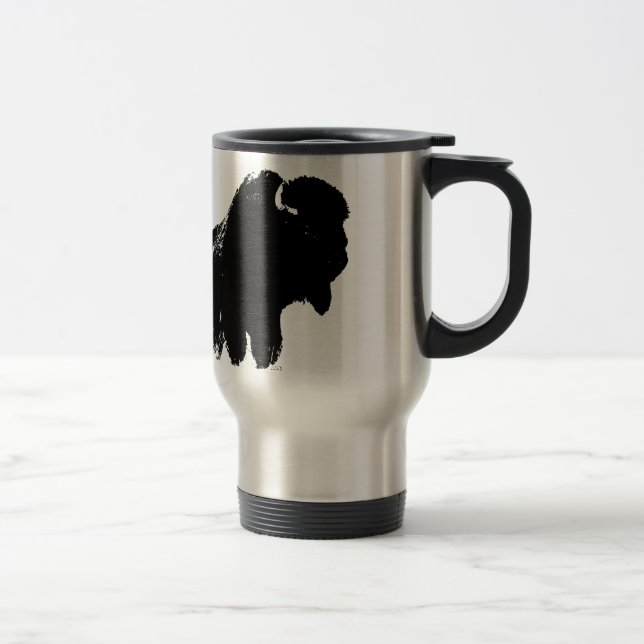 Black & White Pop Art Bison Buffalo Resemugg (Höger)