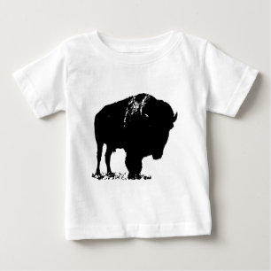 Black & White Pop Art Bison Buffalo Tee