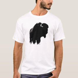 Black & White Pop Art Bison Buffalo Tee