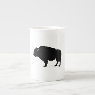 Black & White Pop Art Buffalo Bison Benporslin Mugg