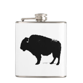Black & White Pop Art Buffalo Bison Fickplunta