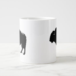 Black & White Pop Art Buffalo Bison Jumbo Mugg