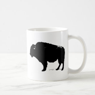 Black & White Pop Art Buffalo Bison Kaffemugg