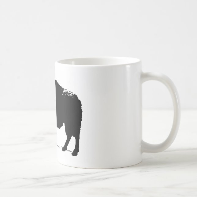 Black & White Pop Art Buffalo Bison Kaffemugg (Höger)